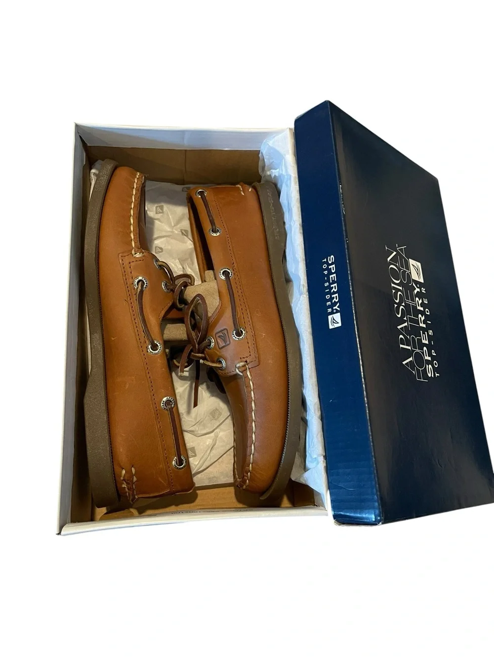Sperry Top-Sider Boat Shoes Women Brown Leather New In Box Classic Preppy